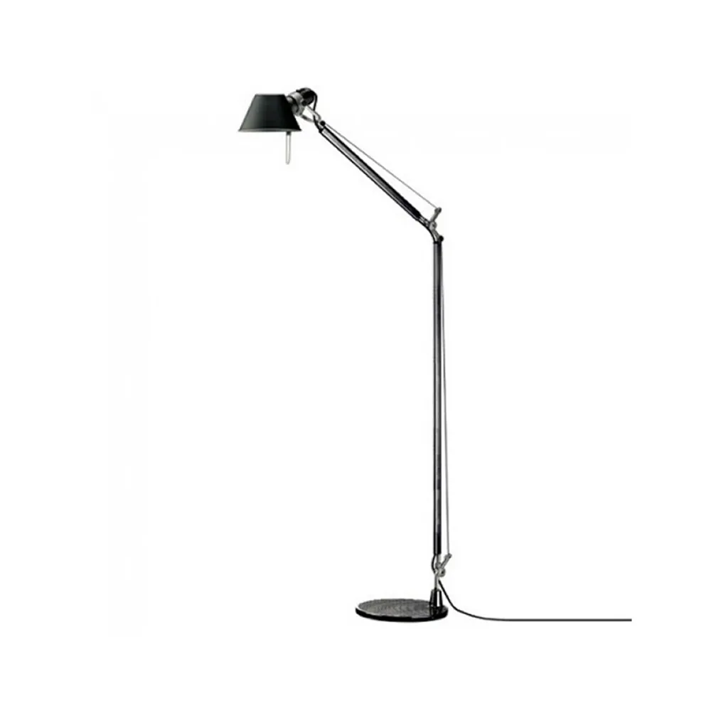Lampe de lecture Tolomeo au sol E27, noir Artemide