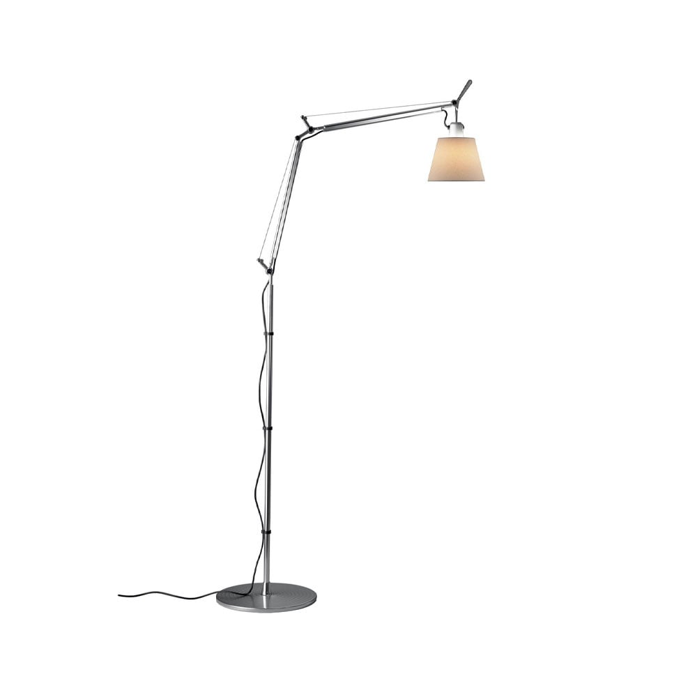 Artemide Lampe de sol Tolomeo Basculante Pargament | Design Scandinave | Lampes sur pieds | Argenté
