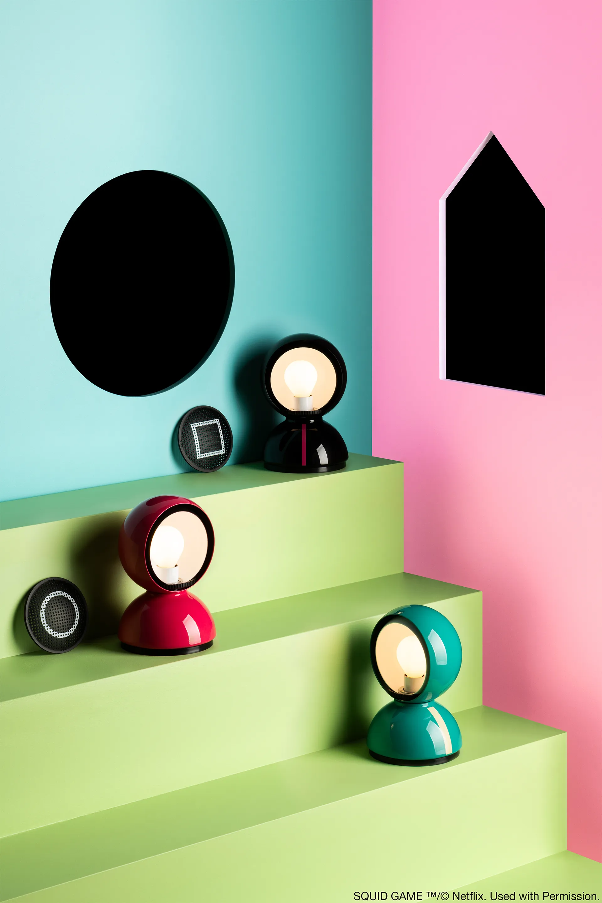 Lampe de table Édition Spéciale Eclisse x Squid Game, Guard pink Artemide