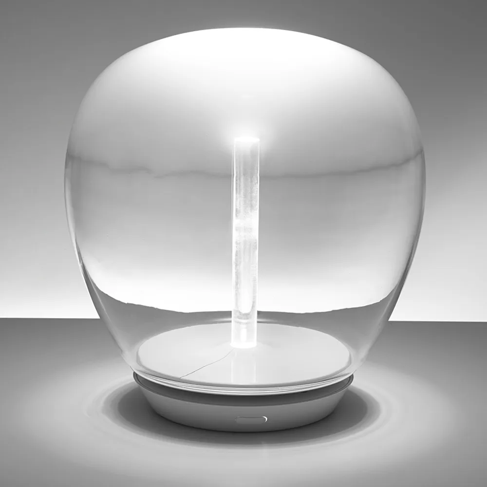 Lampe de table Empatia, transparent fumé, moyen Artemide