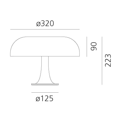 Lampe de table Nessino, Ruby red Artemide