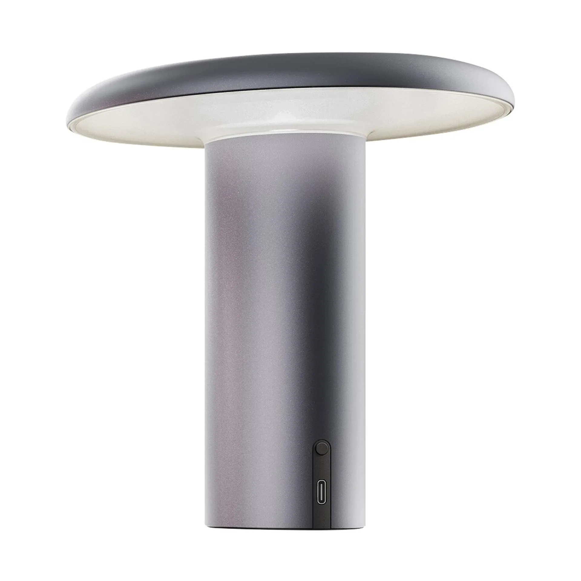 Lampe de table portable Takku de 19 cm, Gris anodisé Artemide