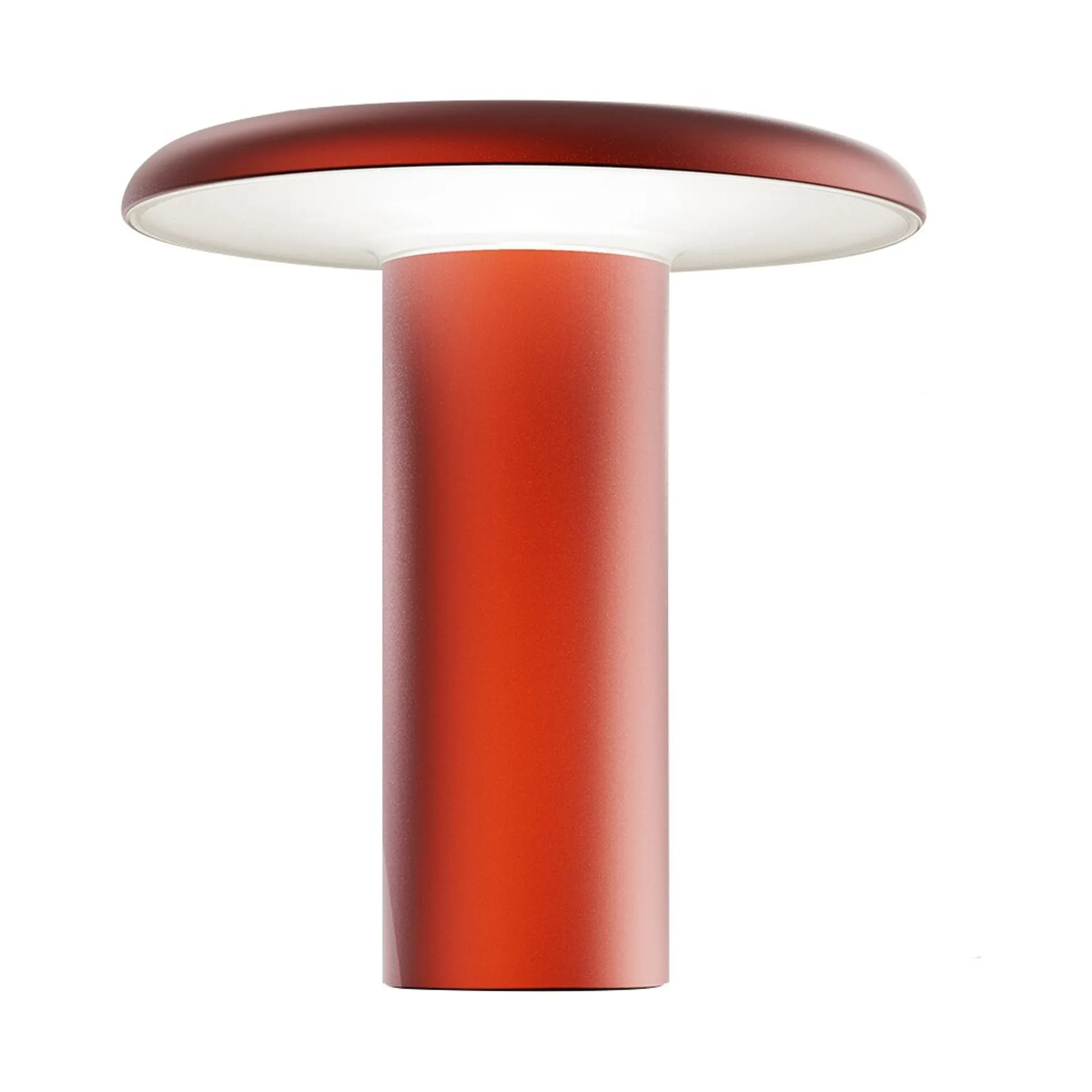 Lampe de table portable Takku de 19 cm, Rouge anodisé Artemide