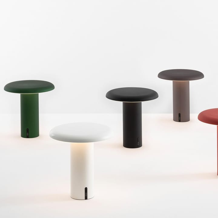 Lampe de table portable Takku de 19 cm, Vert anodisé Artemide