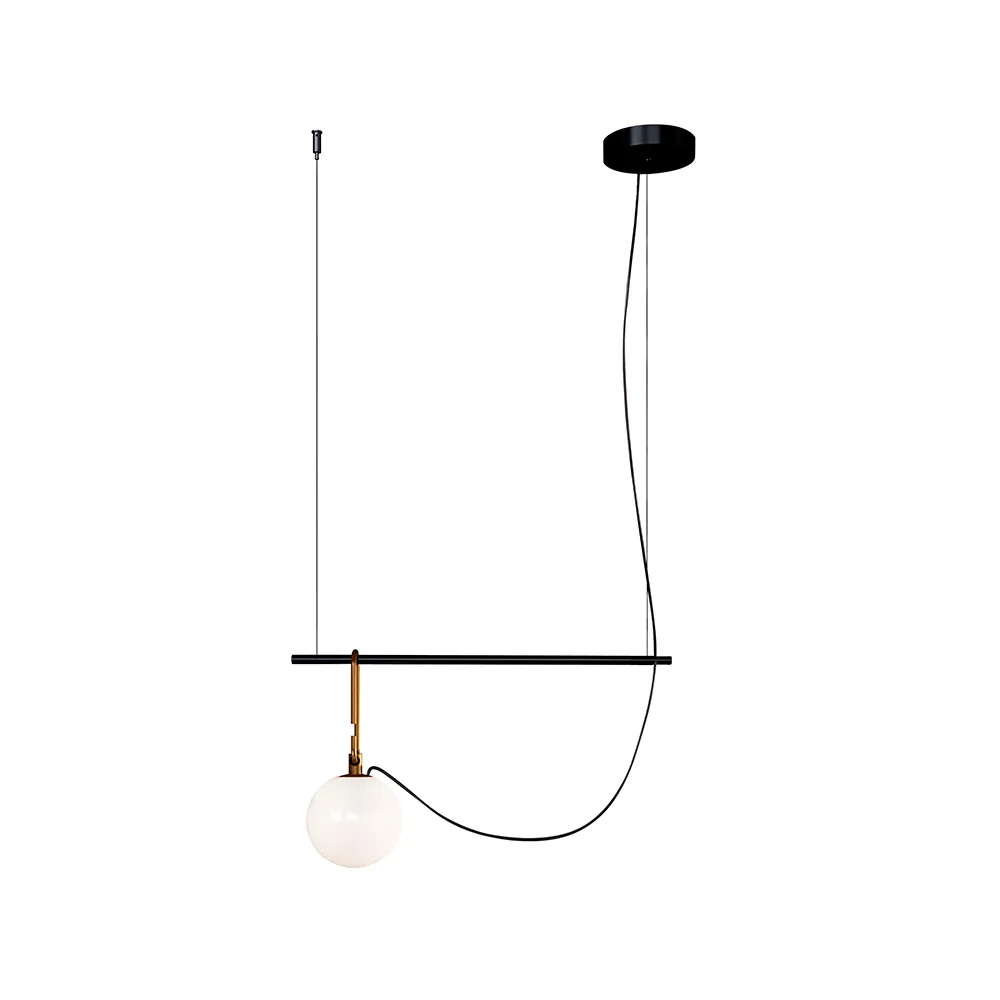 nh S1 14 suspension, noir-laiton Artemide