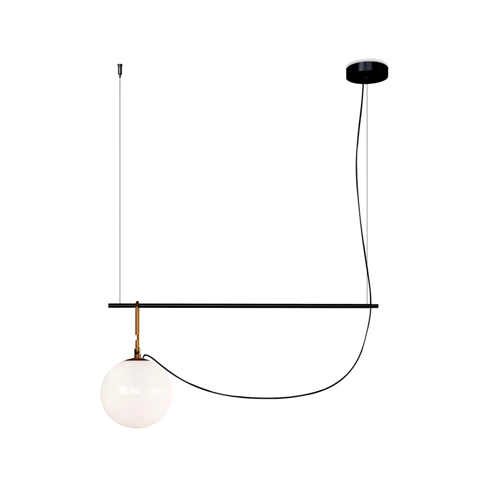 nh S2 22 pendule, noir-laiton Artemide