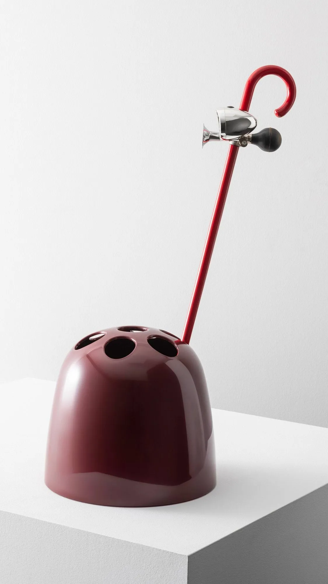Porte-parapluies Dedalo, Rouge rubis Artemide