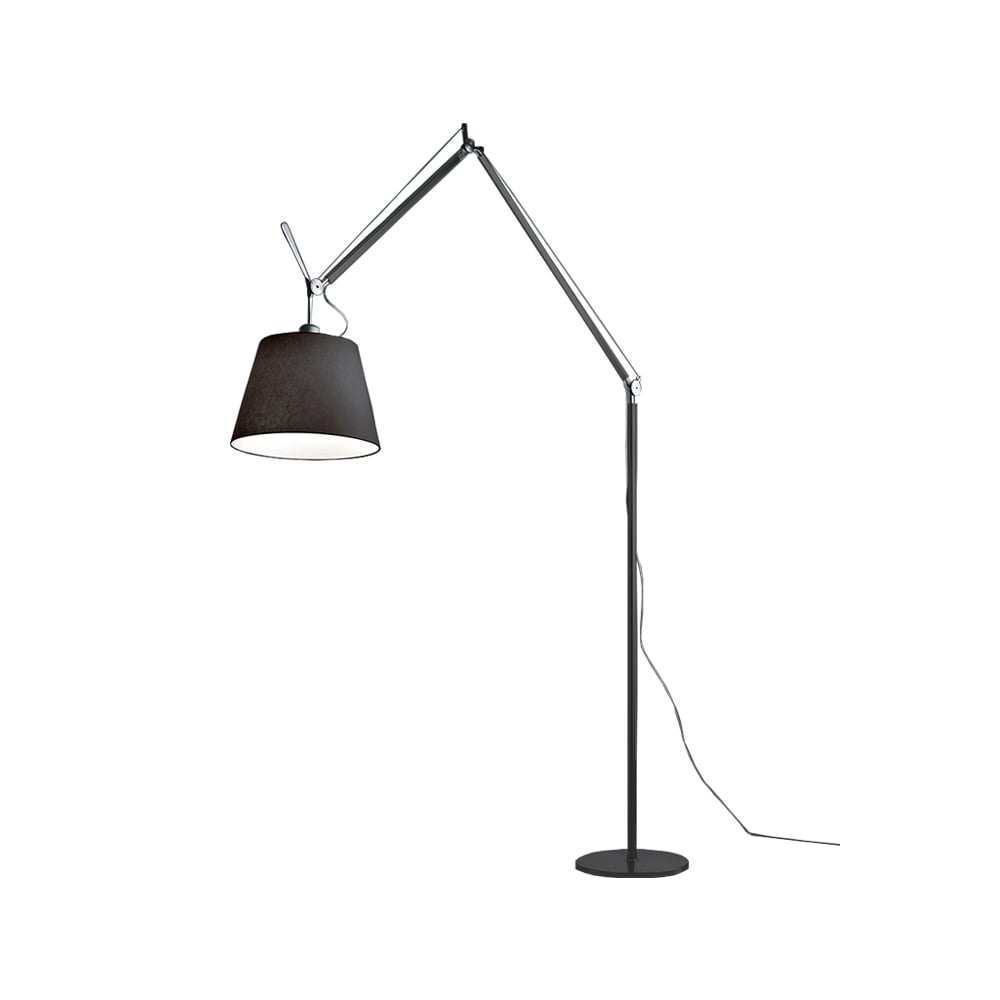 Artemide Tolomeo Mega lampe de sol noir-noir, 42cm | Design Scandinave | Lampes sur pieds | Noir