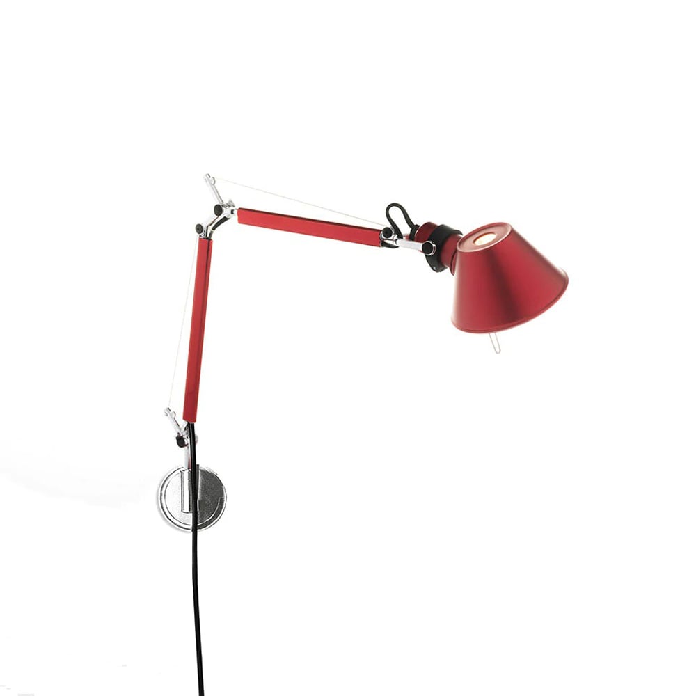 Artemide Tolomeo Micro applique murale rouge anodisé