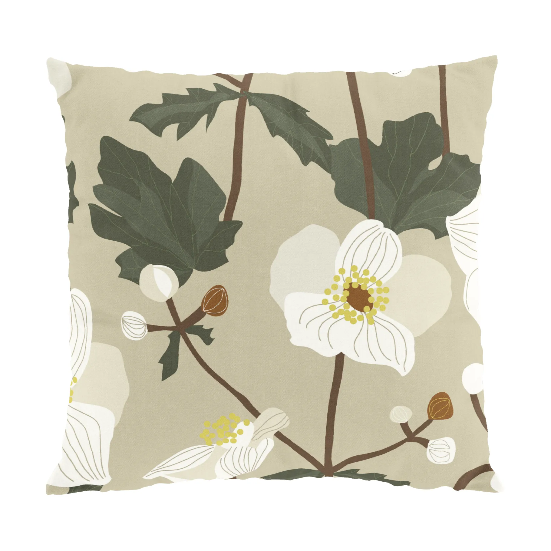 Housse de coussin Anemon 47x47 cm, Beige Arvidssons Textil