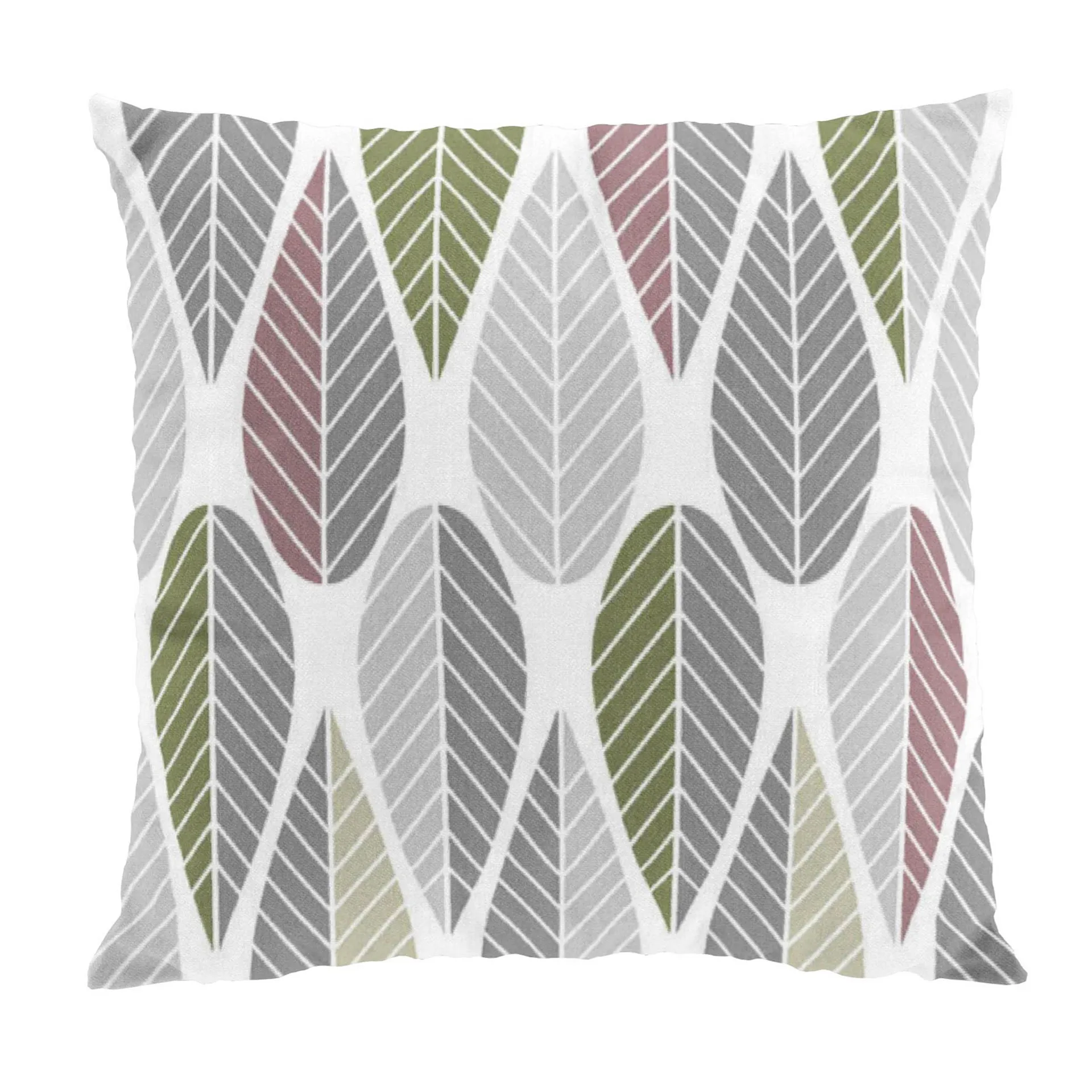 Housse de coussin Blader, rose-gris-vert Arvidssons Textil