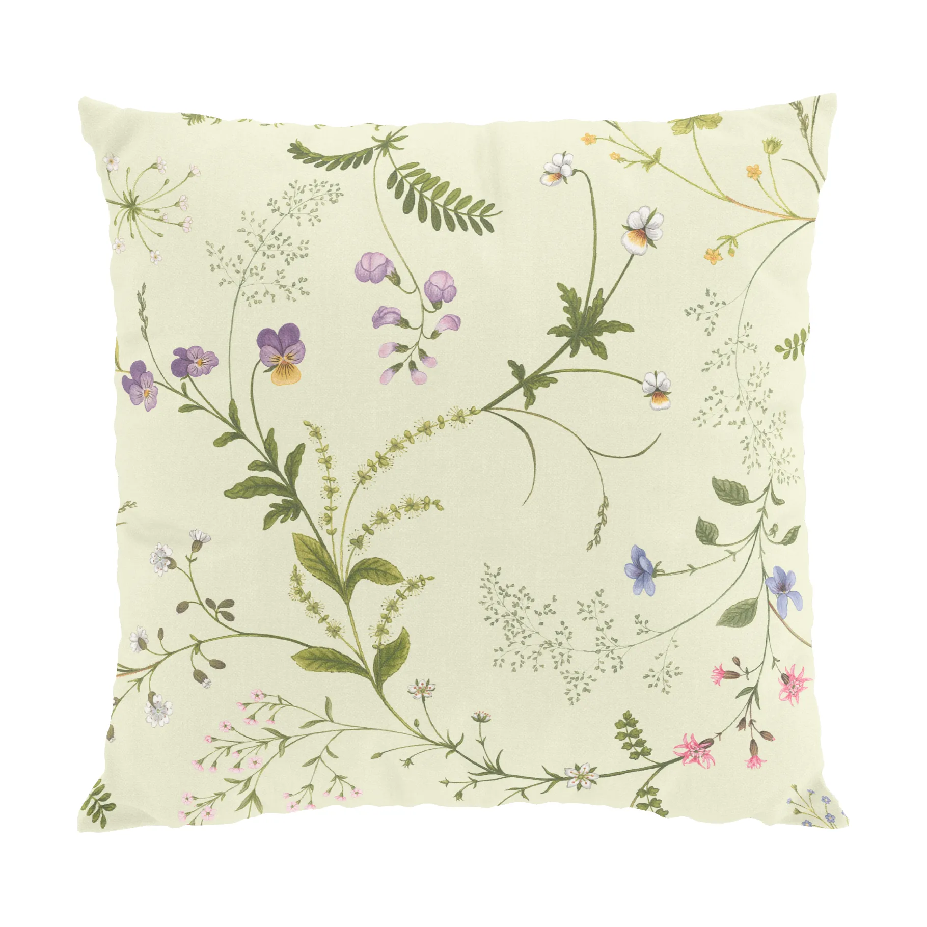Housse de coussin Blomsteryra 47x47 cm, Jaune Arvidssons Textil
