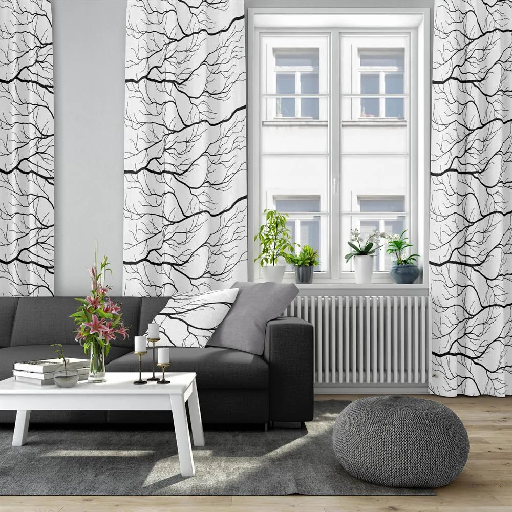 Housse de coussin Kvisten, noir-blanc Arvidssons Textil