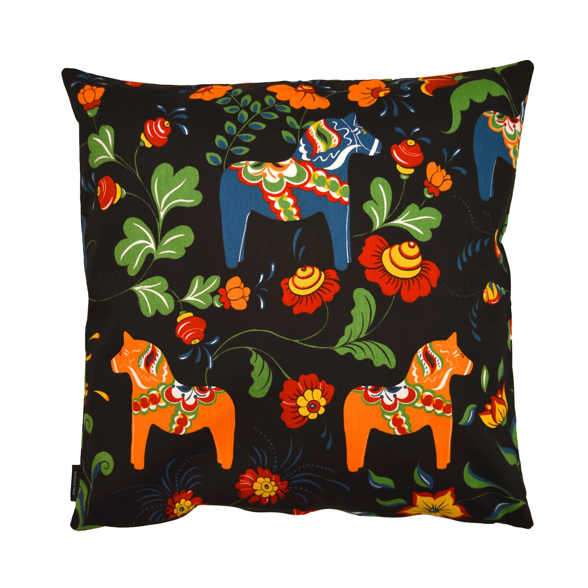 Housse de coussin Leksand, noir Arvidssons Textil