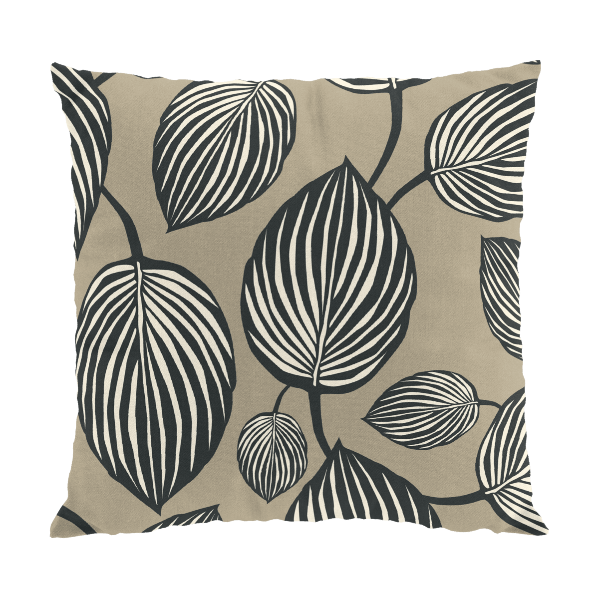 Arvidssons Textil Housse de coussin Lyckans Blad 45x45 cm Grise