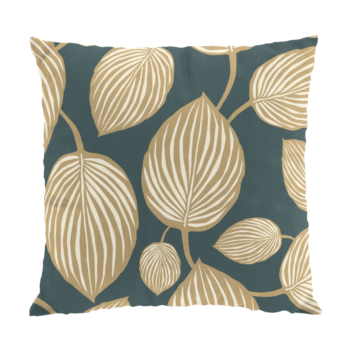 Arvidssons Textil Housse de coussin Lyckans Blad 45x45 cm Turquoise