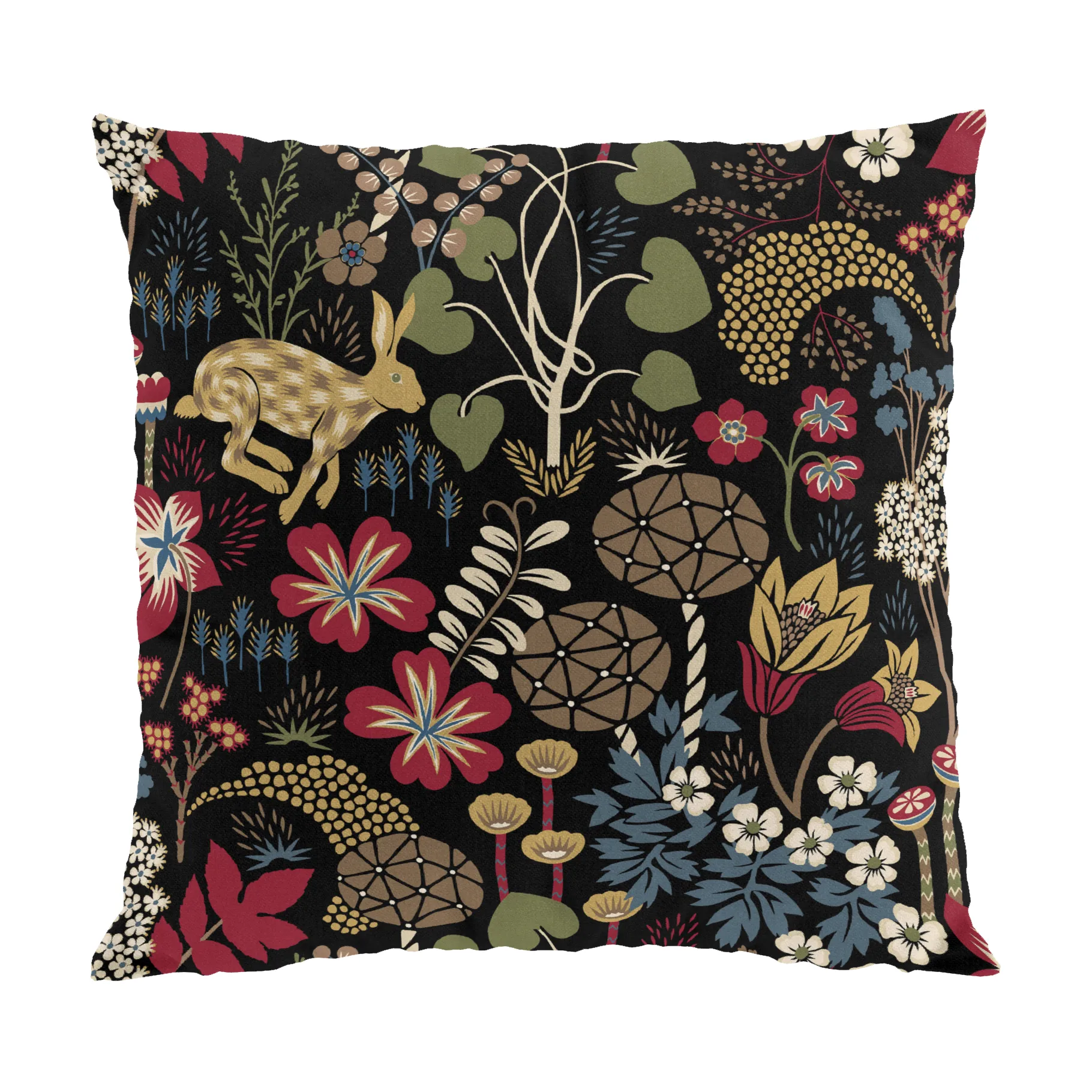 Housse de coussin Lyckeflykt 47x47 cm, Rouge-brun Arvidssons Textil