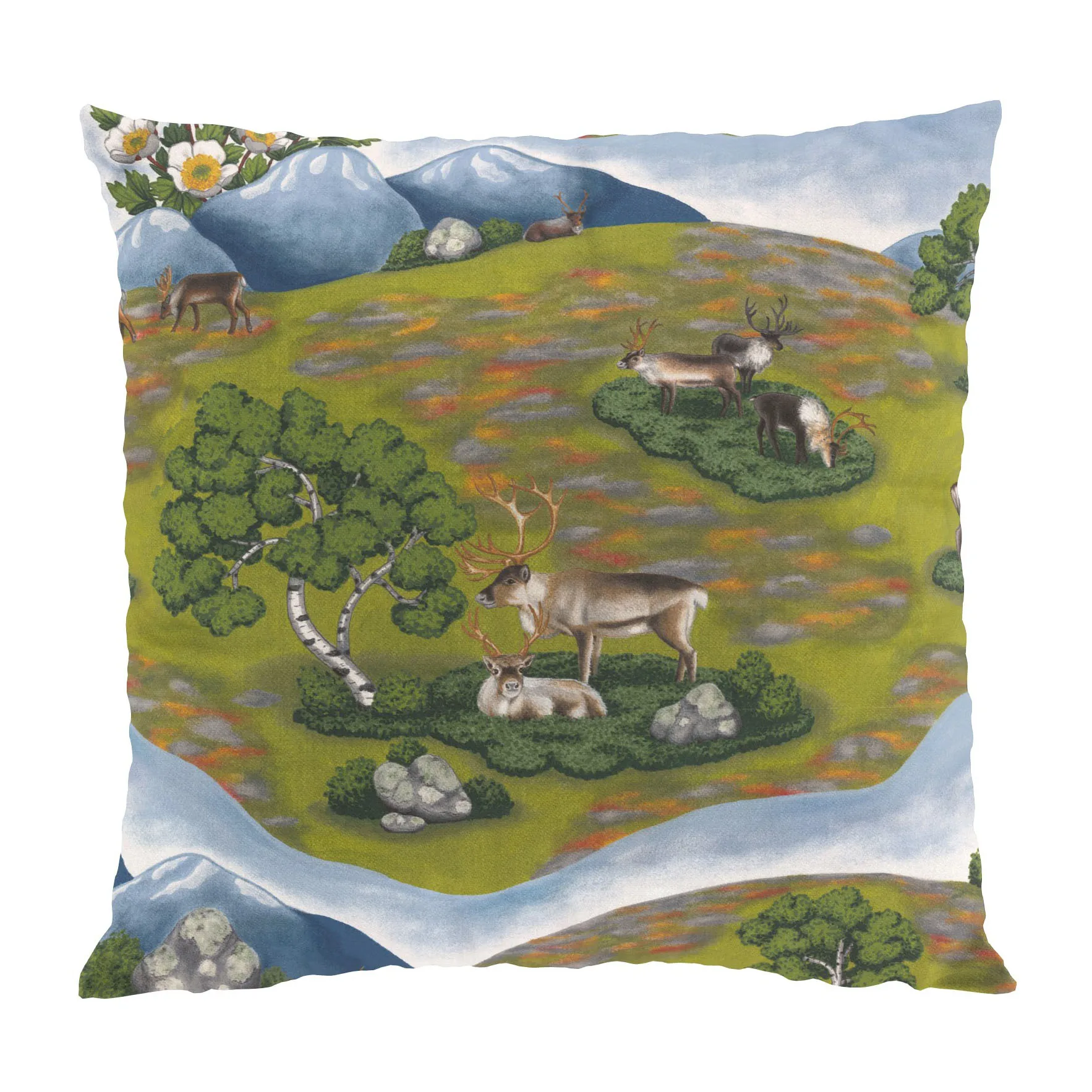 Housse de coussin Renvandring 47x47 cm, Vert Arvidssons Textil