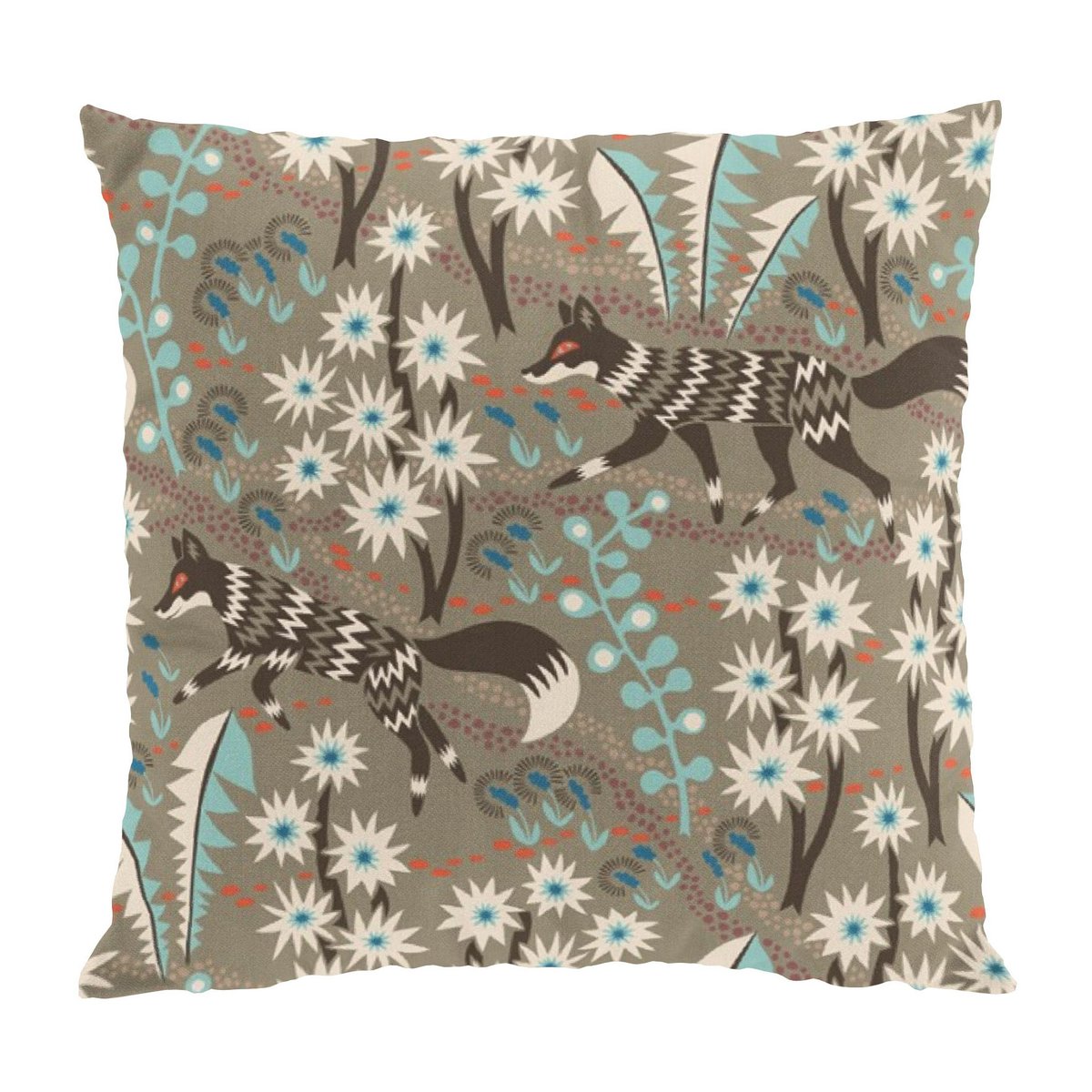Arvidssons Textil Housse de coussin Stjärnspeja 47x47 cm Marron