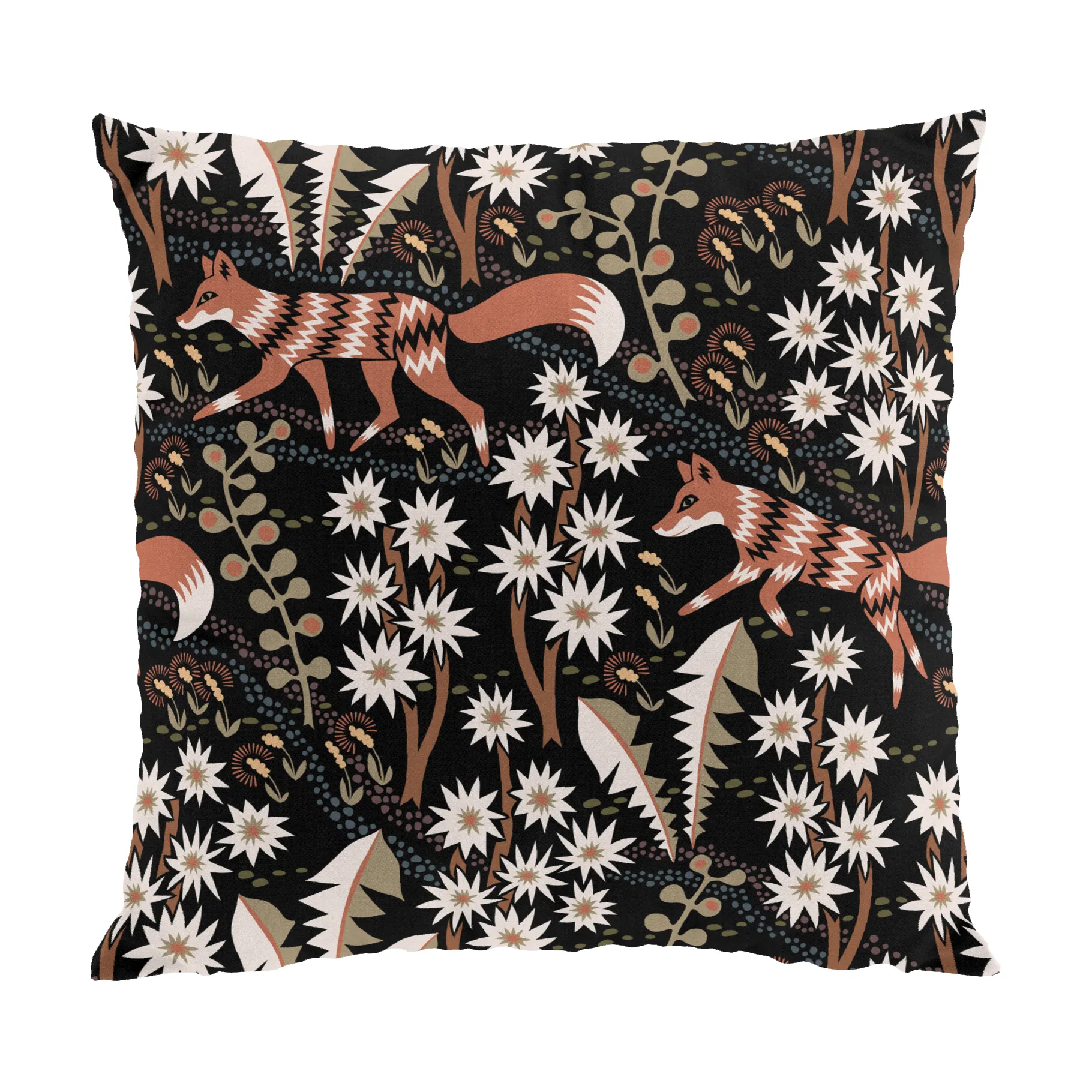 Housse de coussin Stjärnspeja 47x47 cm, Rouille noire Arvidssons Textil