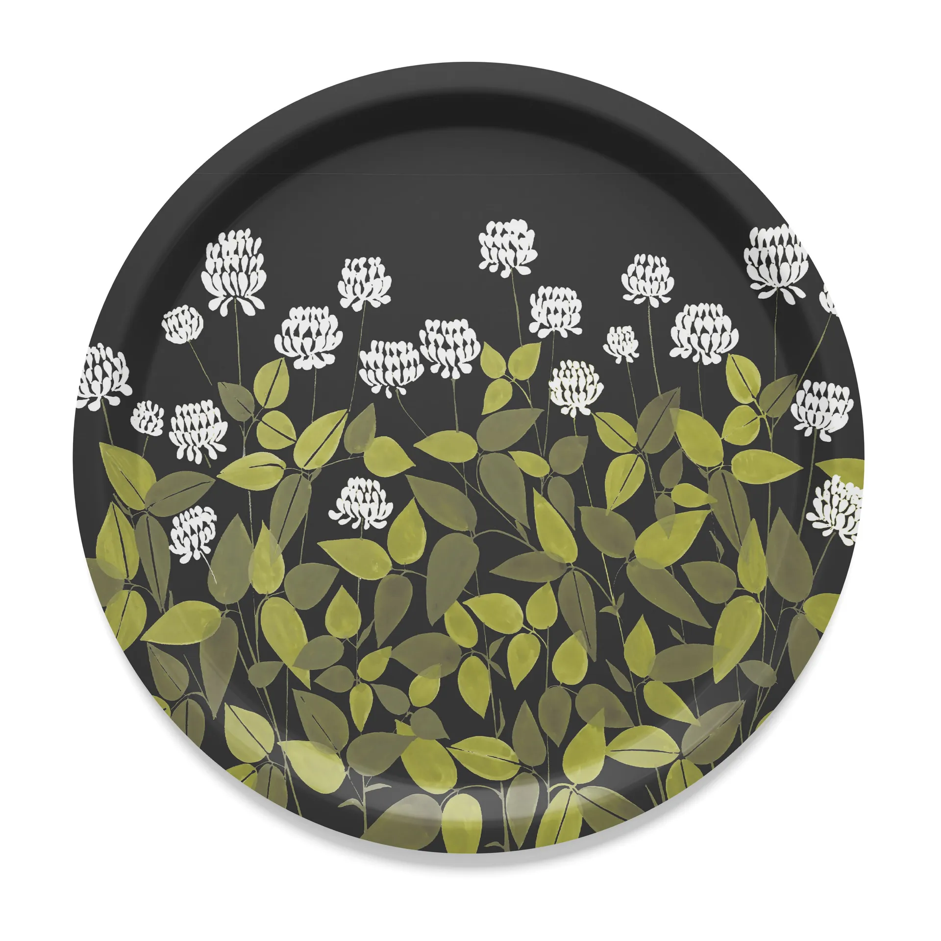 Plateau Ängsmark Ø31 cm, Vert-noir Arvidssons Textil