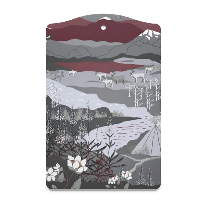 Plateau de service Fjällvandring 20x30 cm, Gris-bordeaux Arvidssons Textil