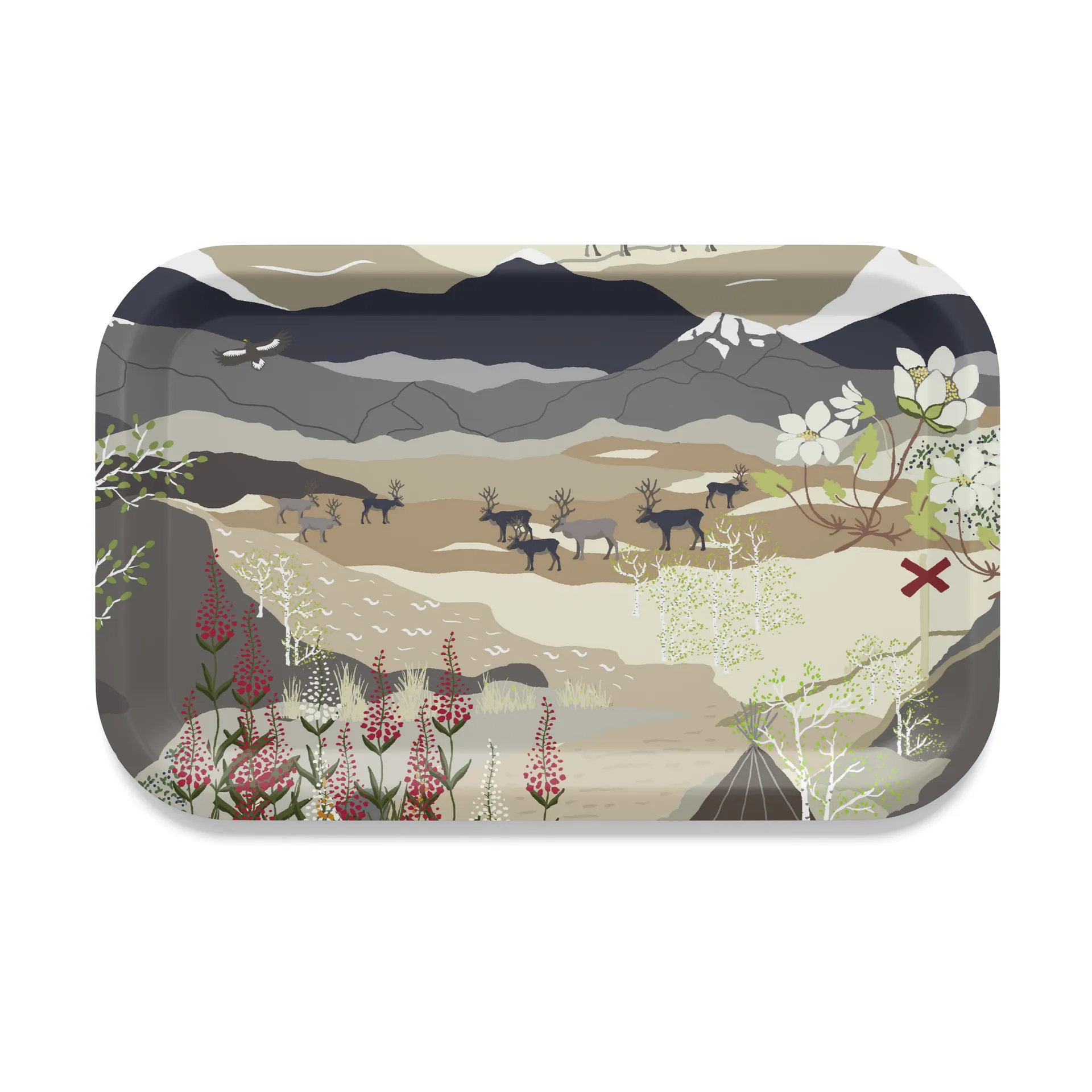 Plateau Fjällvandring 21x33 cm, Beige Arvidssons Textil