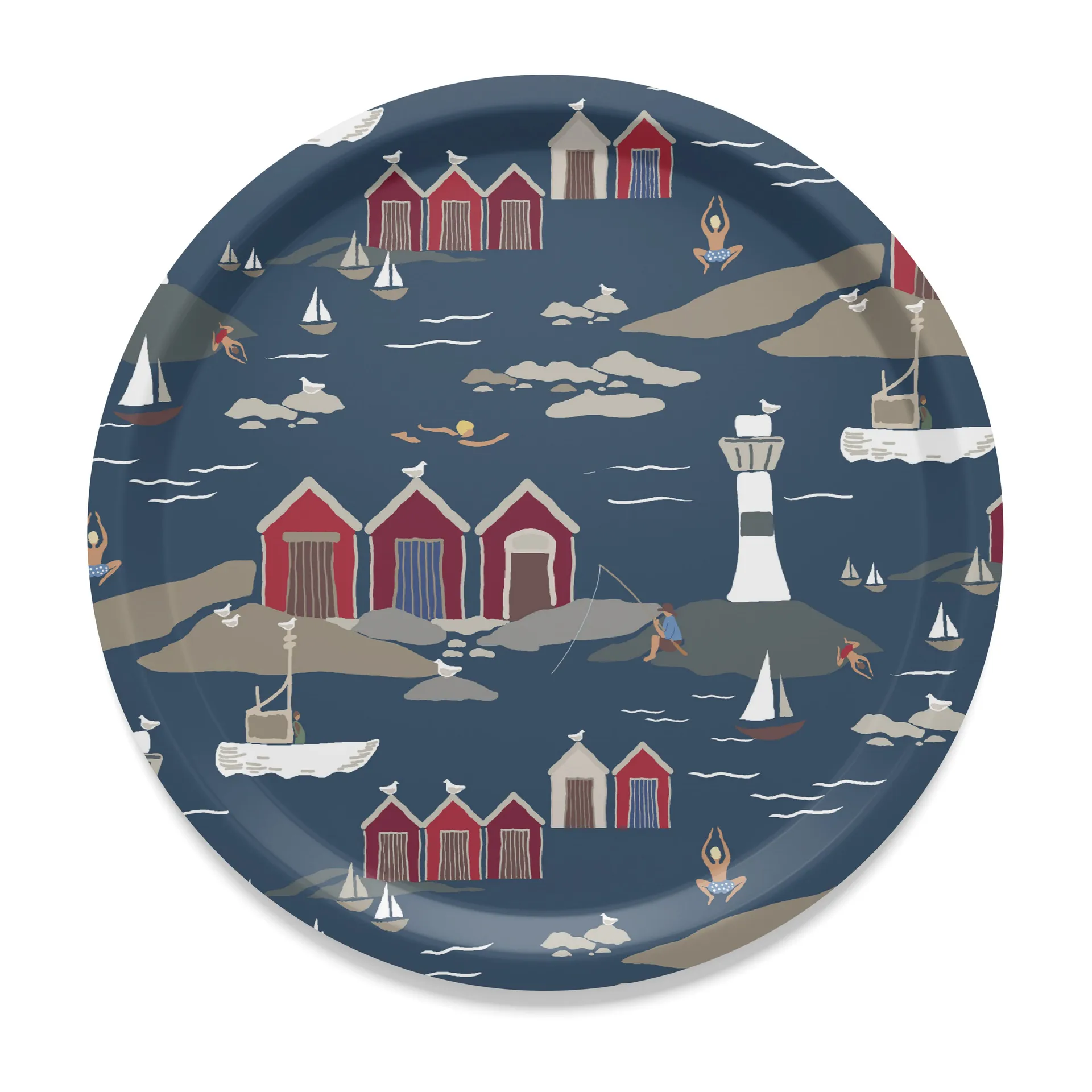 Plateau Kust Ø31 cm, Bleu Arvidssons Textil