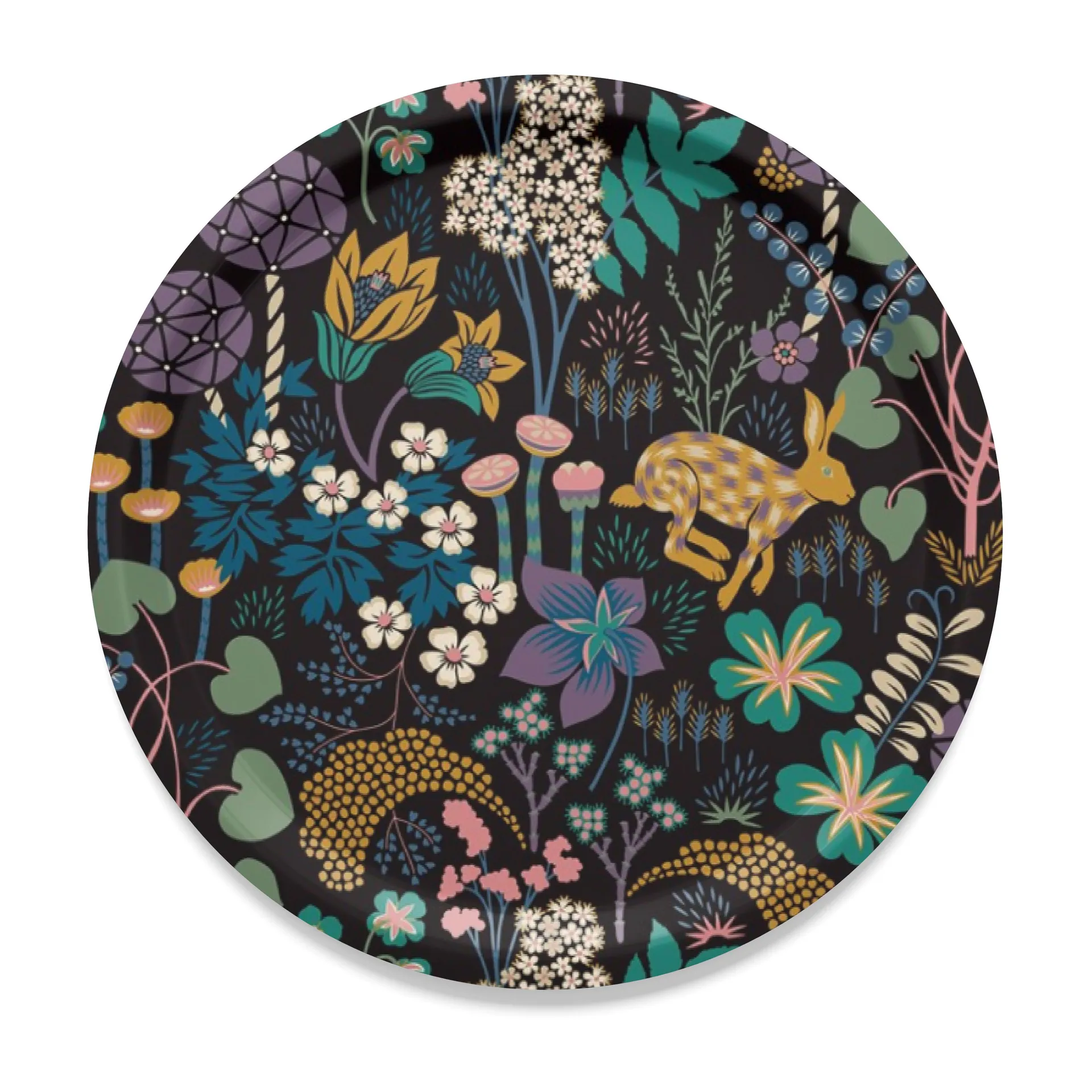 Plateau Lyckeflykt Ø31 cm, Noir Arvidssons Textil