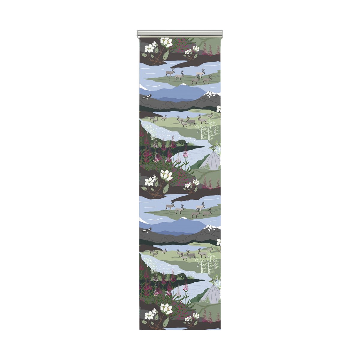 Arvidssons Textil Rideaux panneaux Fjällvandring, lot de 2 Vert/bleu
