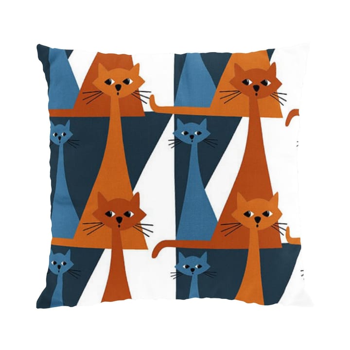 Taie Kitty 47x47 cm - Bleu-orange - Arvidssons Textil
