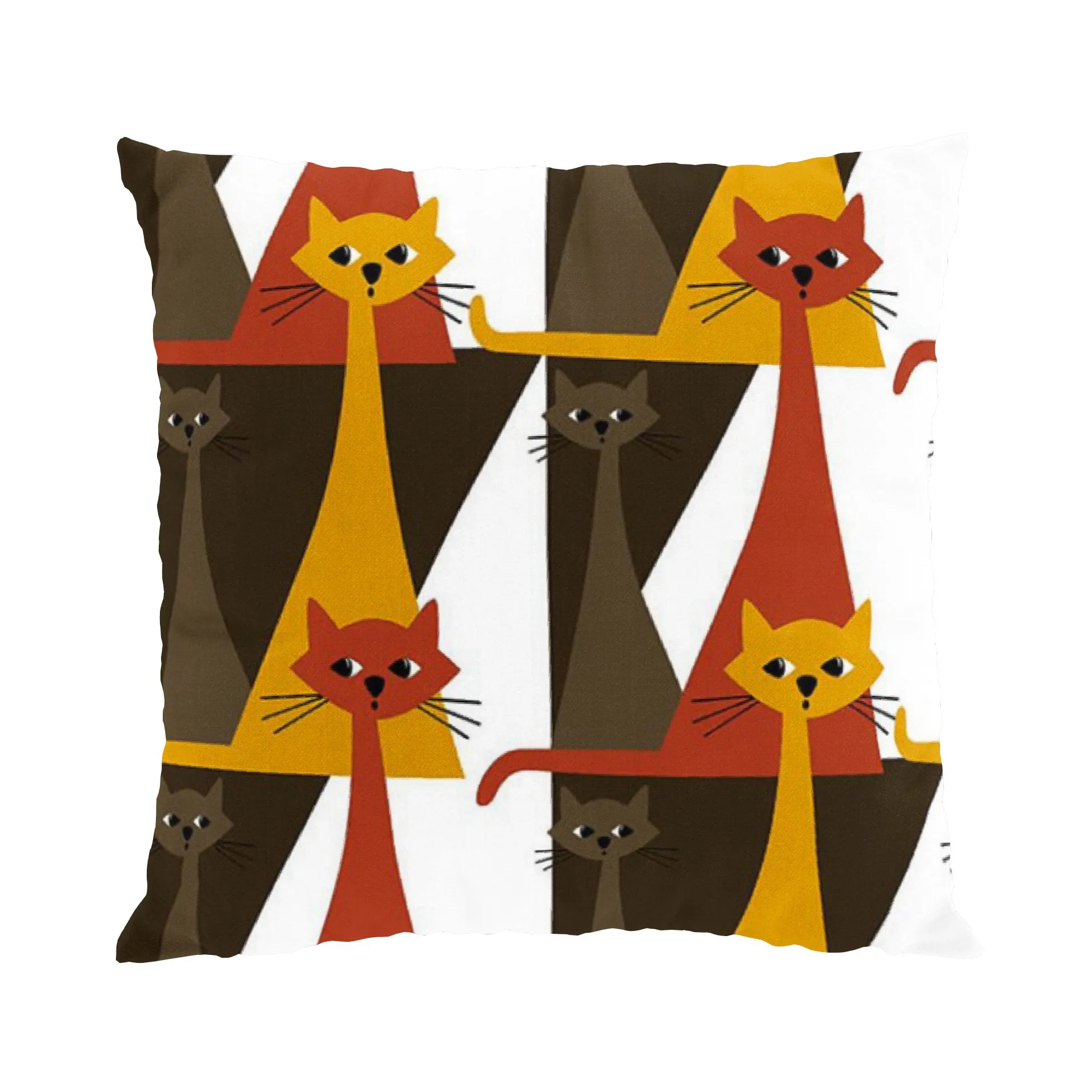 Taie Kitty 47x47 cm, Marron Arvidssons Textil