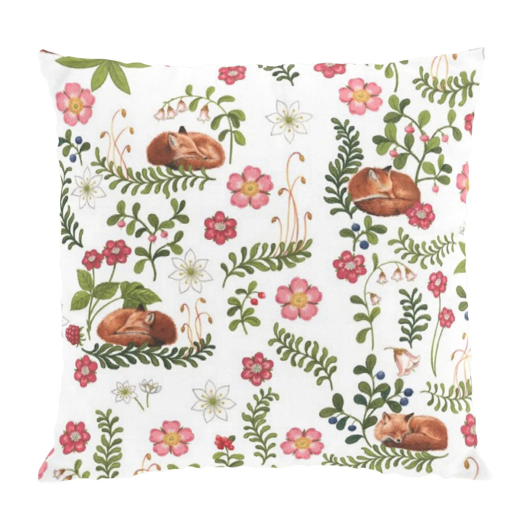 Taie Sova räv 47x47 cm, Vert-Rose Arvidssons Textil