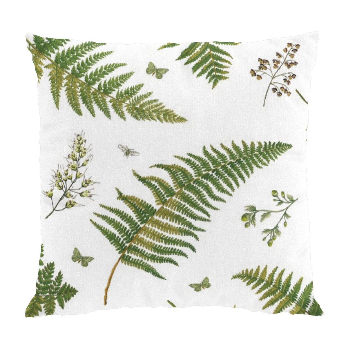 Arvidssons Textil Taie Stensöta 47x47 cm Vert | Design Scandinave | Housses de coussin | Blanc