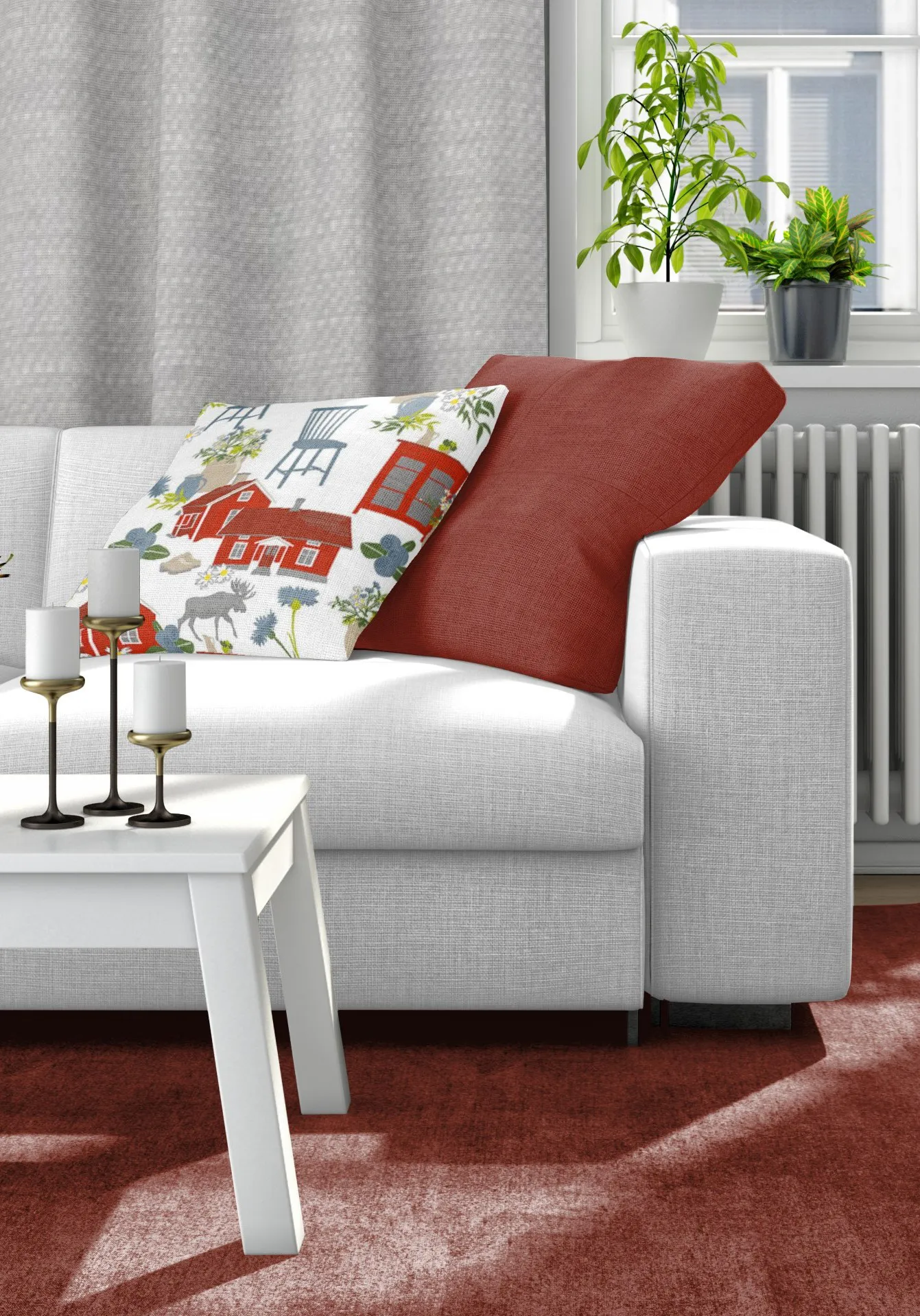 Taie Strövtåg 47x47 cm, Rouge Arvidssons Textil