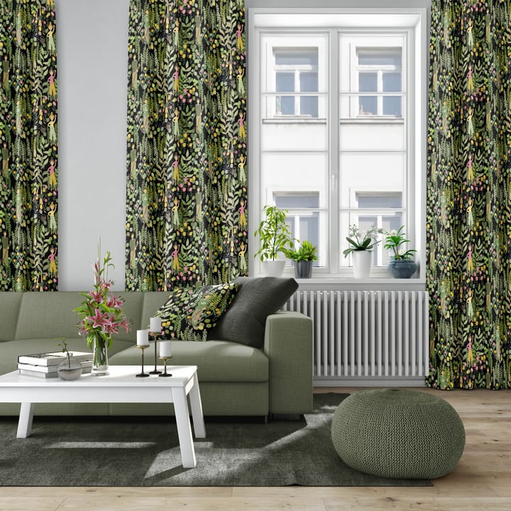 Taie Trädgård 47x47 cm - Noir-vert - Arvidssons Textil