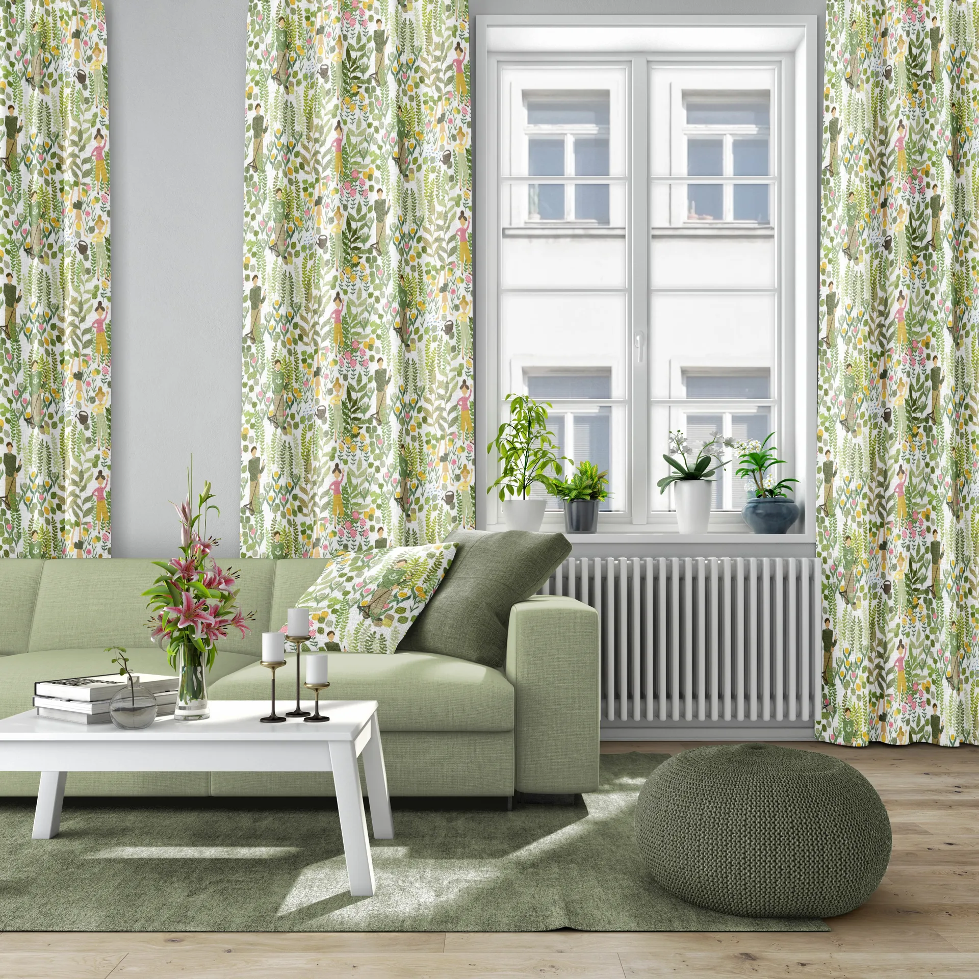 Taie Trädgård 47x47 cm, Vert Arvidssons Textil