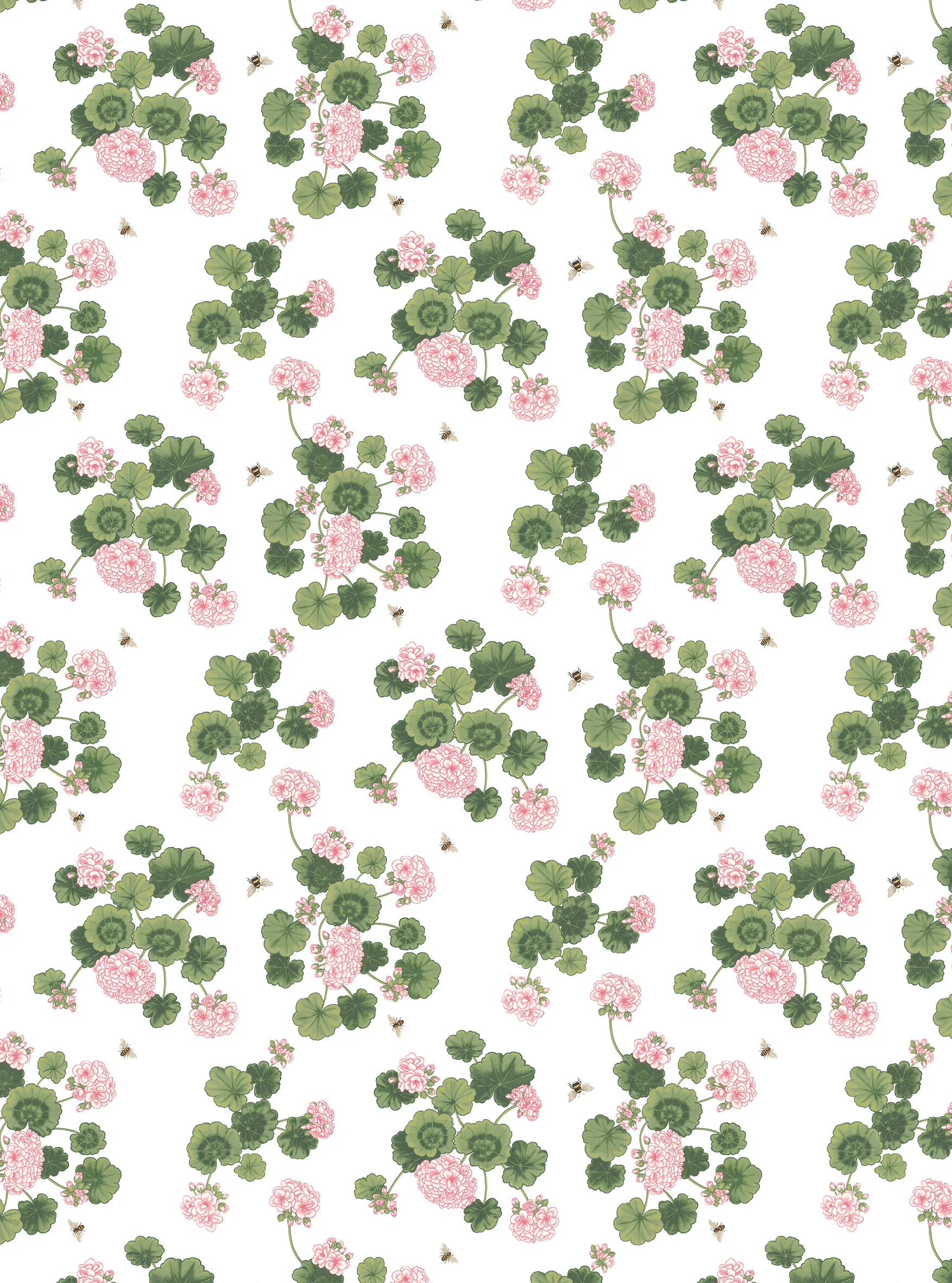 Tissu Astrid, Rose-vert Arvidssons Textil
