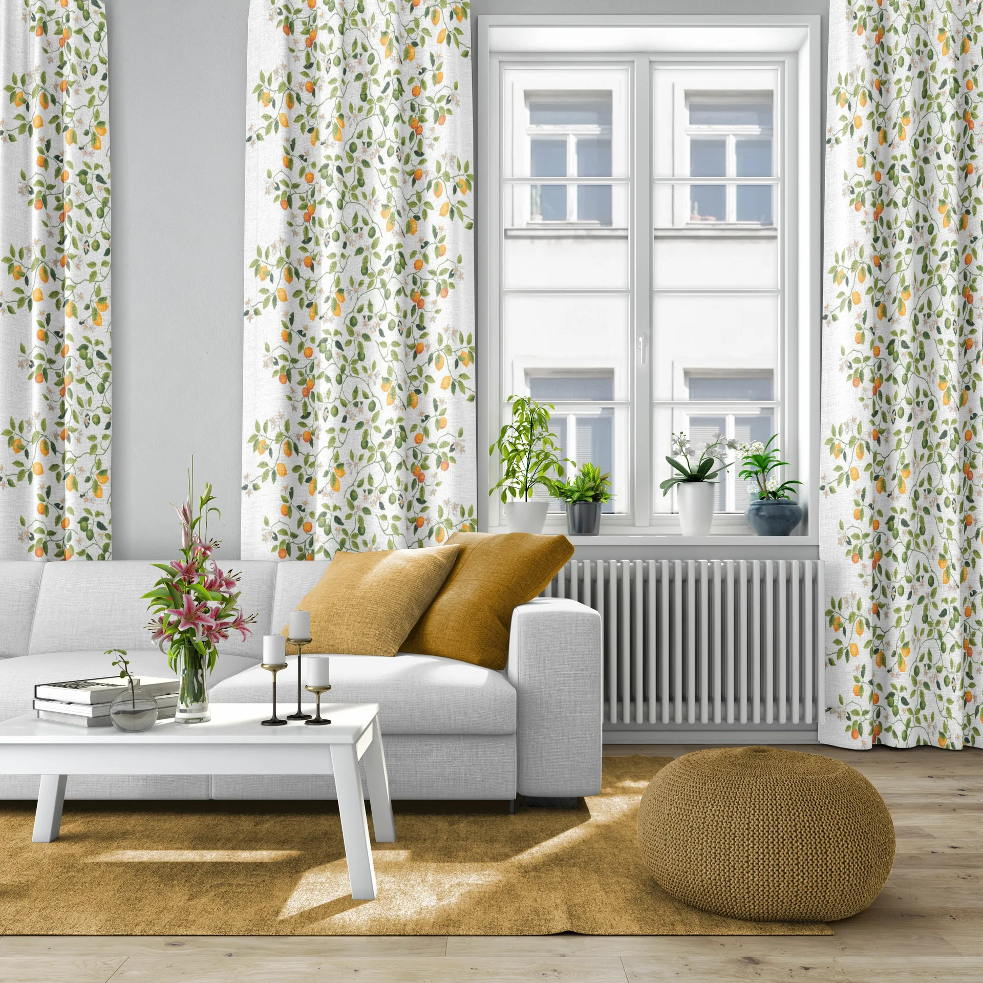 Tissu Citrusträdet, Vert-vert Arvidssons Textil