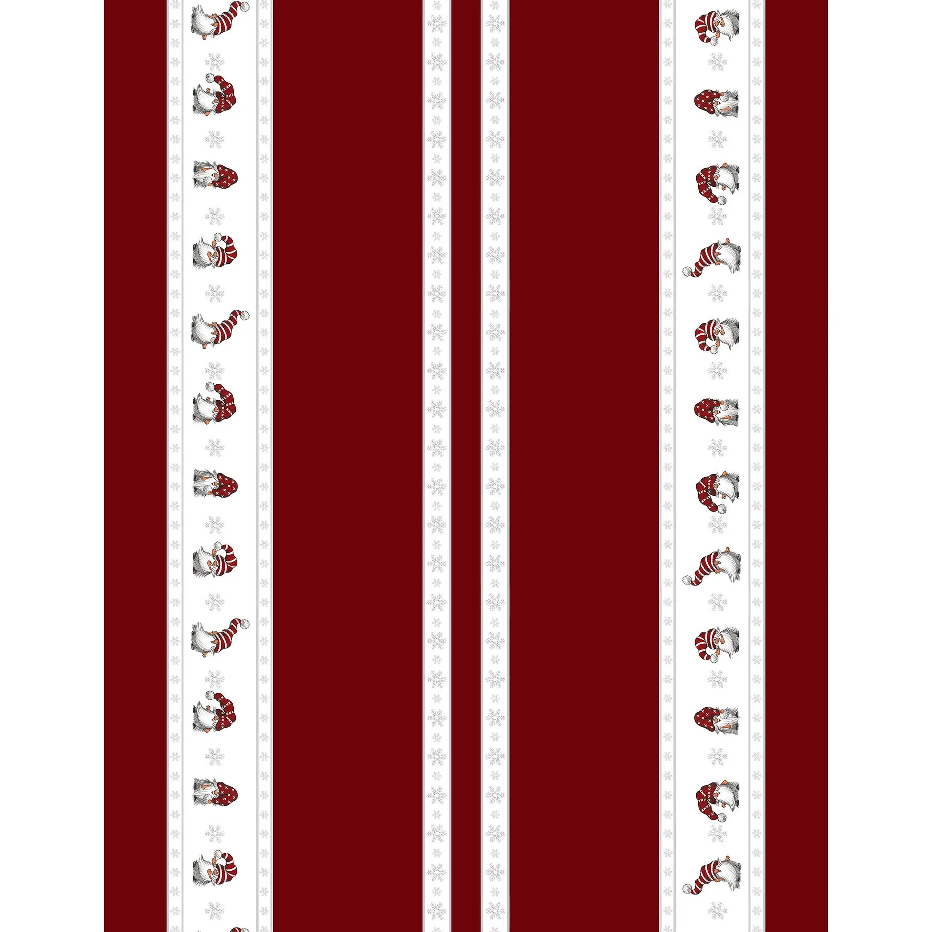 Tissu de Noël Julian et Co. à bordures, Rouge Arvidssons Textil