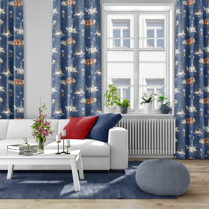 Tissu Fiskeskär - Bleu - Arvidssons Textil