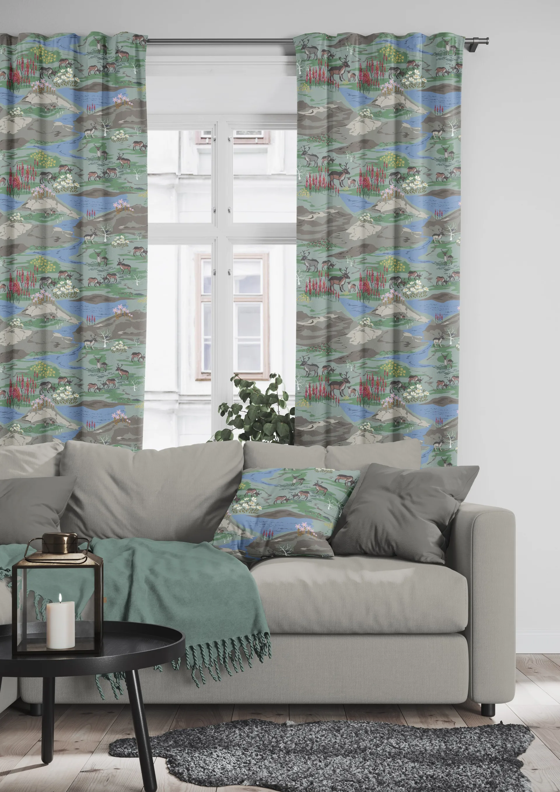 Tissu Fjällängar, Vert Arvidssons Textil