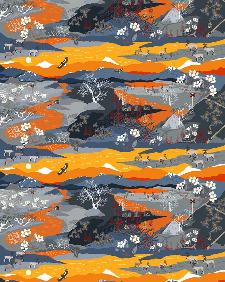 Tissu Fjällvandring  - Orange - Arvidssons Textil