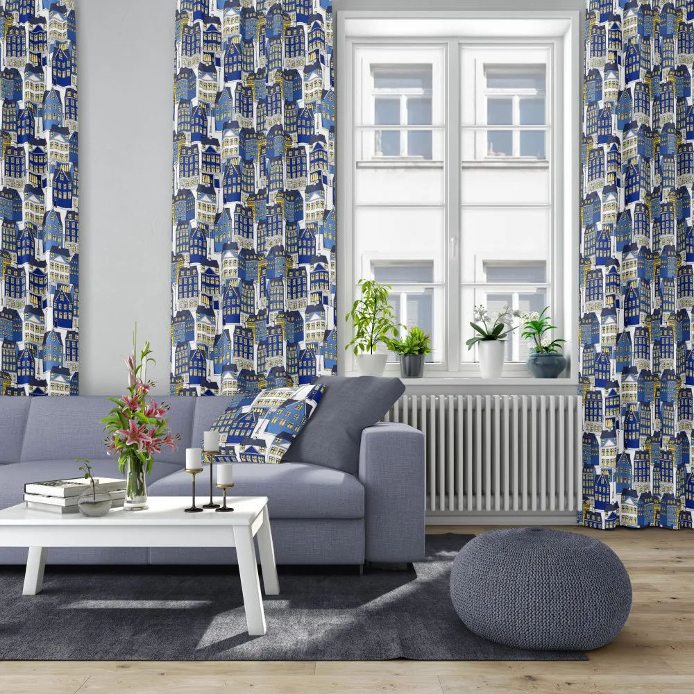 Tissu Gamlastan, Bleu Arvidssons Textil
