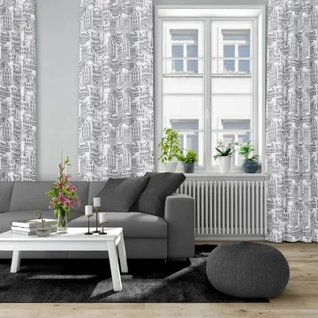 Tissu Gamlastan - Noir-blanc - Arvidssons Textil