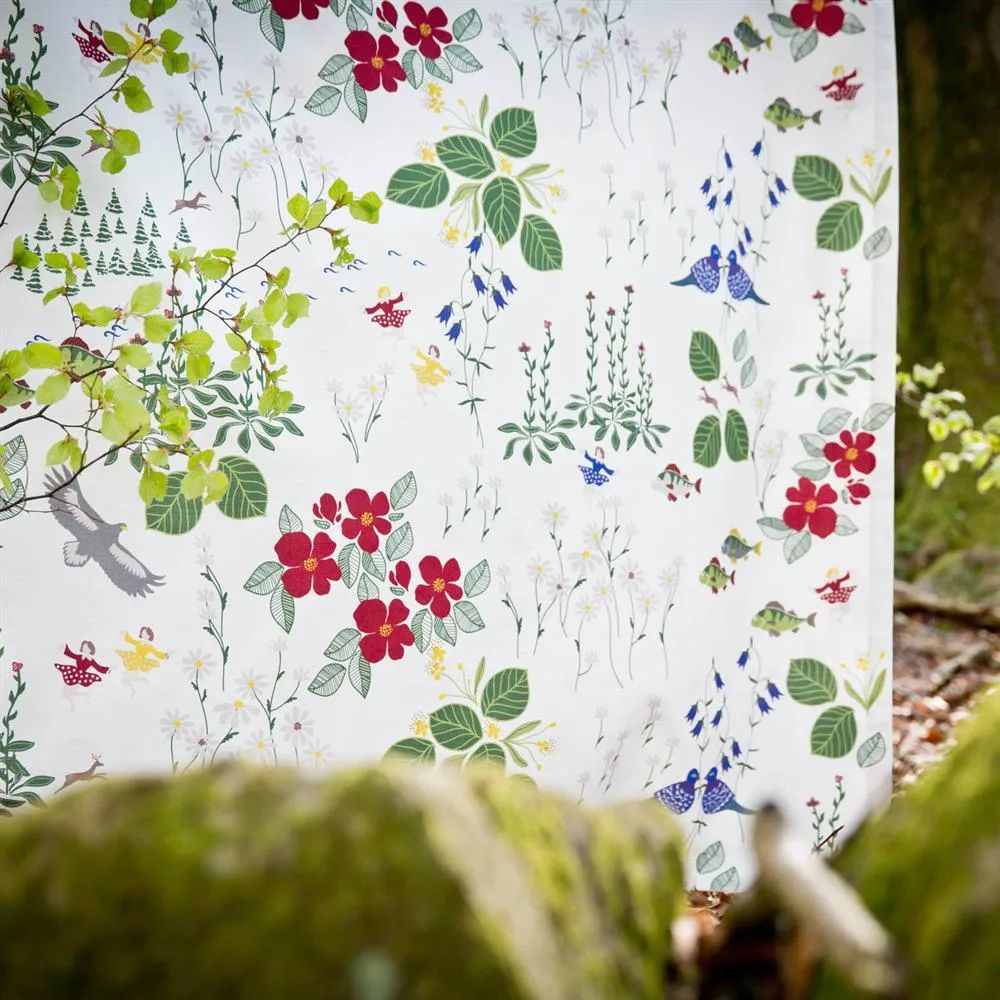 Tissu Himlajorden, blanc Arvidssons Textil