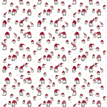Tissu Julian - Blanc cassé-rouge - Arvidssons Textil