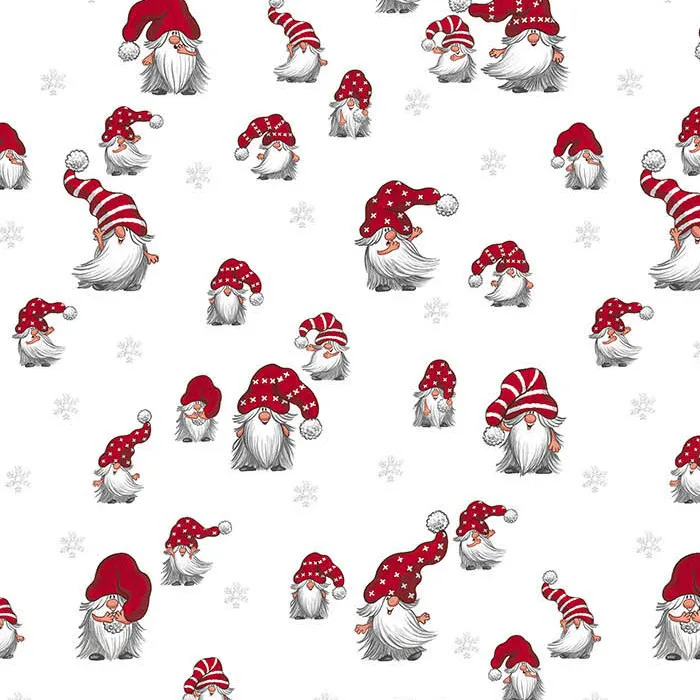 Tissu Julian, Blanc cassé-rouge Arvidssons Textil