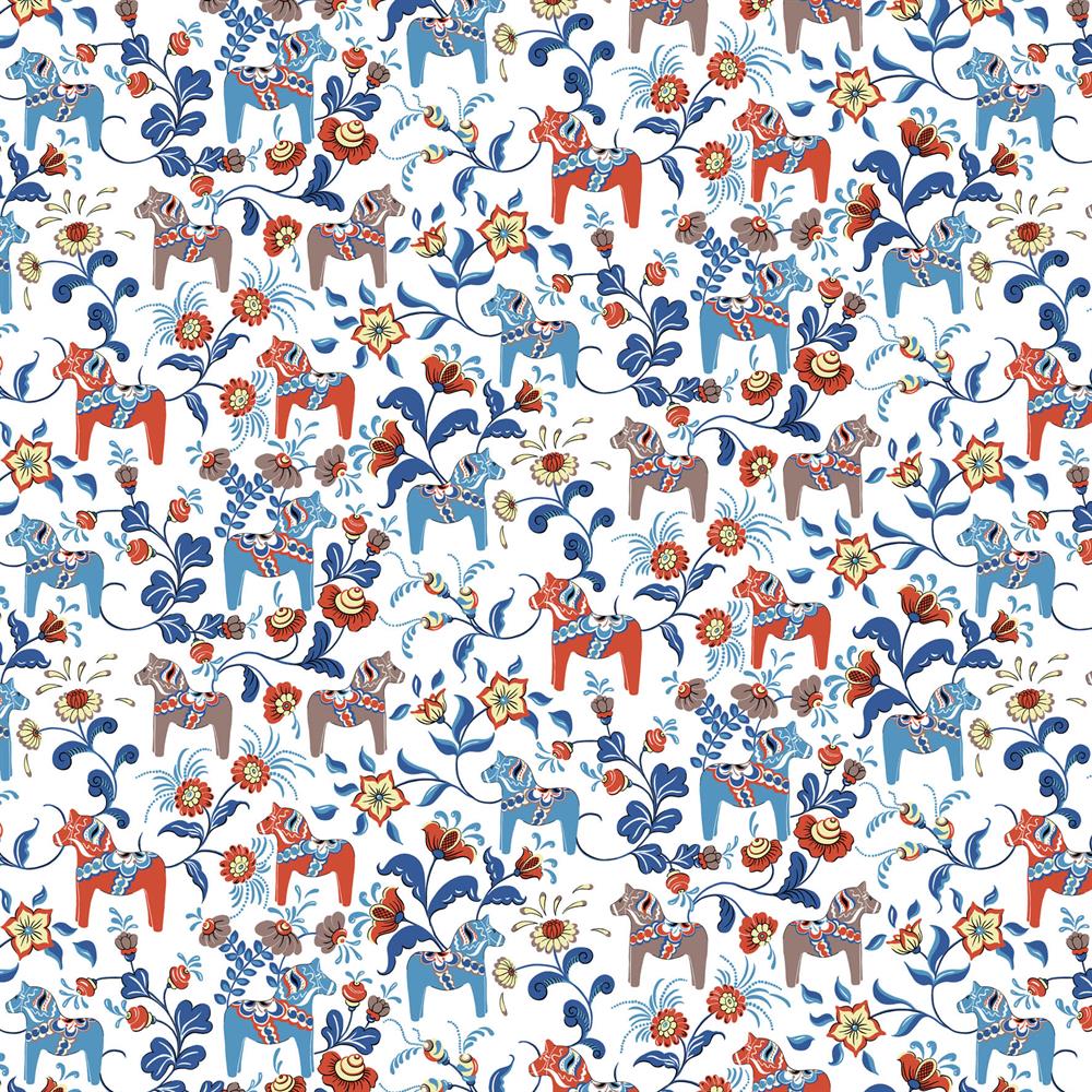 Tissu Leksand, orange Arvidssons Textil