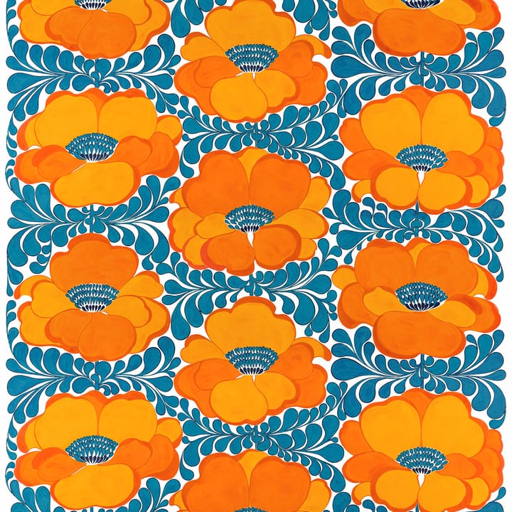 Tissu Love - Bleu-orange - Arvidssons Textil
